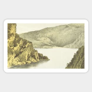 River and Mountains Sticker